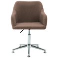 thumbnail image 2 of vidaXL Chaises de Salle à Manger Pivotantes 2 Pcs Tissu Brun, 2 of 5
