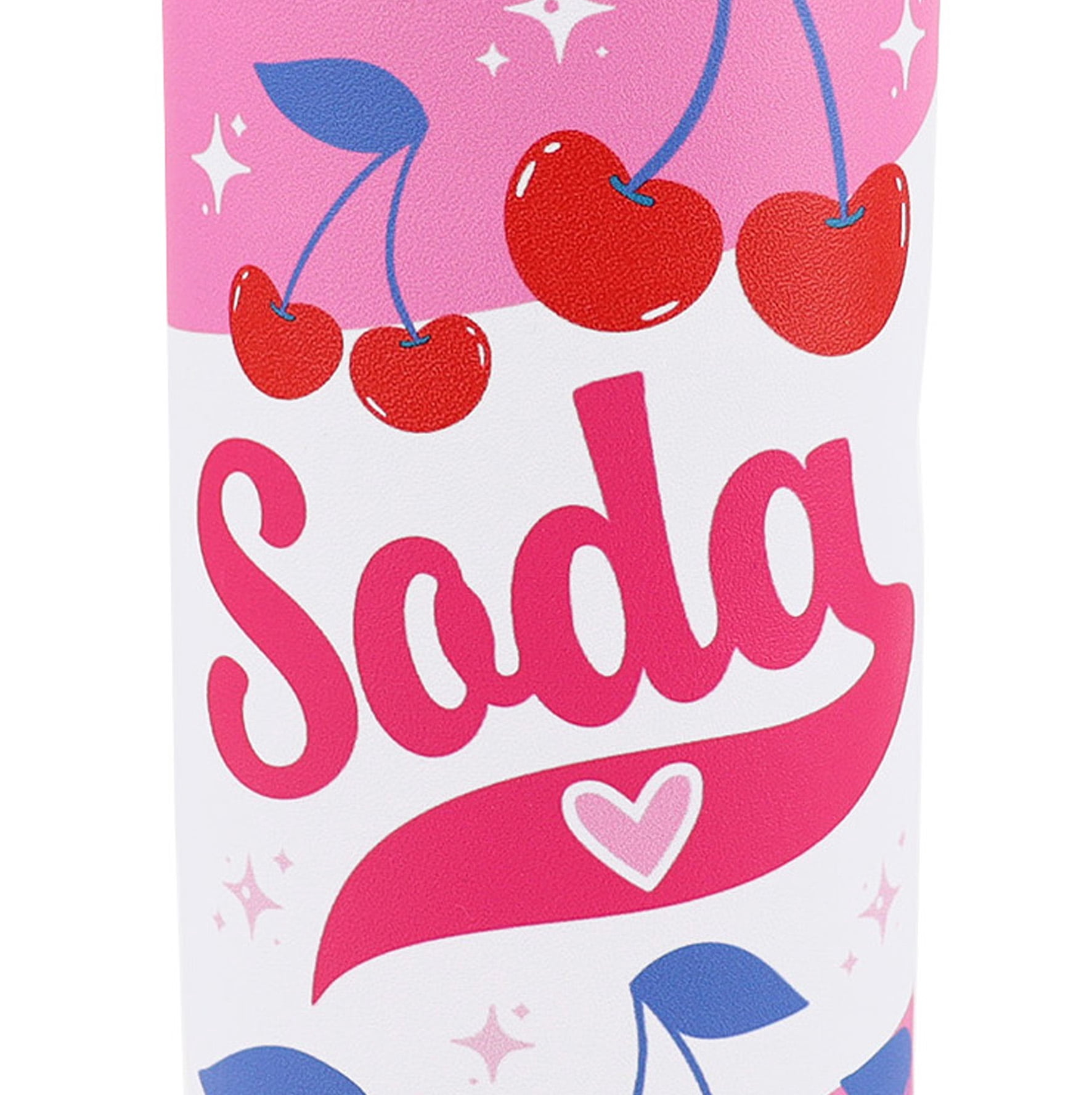 Pen+Gear Novelty Cherry Soda Can Shaped Pencil Pouch, Multi-Colour PU, Pink Zip, Elementary School  and Middle School