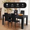 thumbnail image 4 of Gymax 9pcs Dining Set Wood Table and 8 Fabric Chairs Home Kitchen Modern, 4 of 9