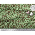 thumbnail image 3 of Soimoi Green Rayon Fabric Coffee Beans Food Decor Fabric Printed Yard 42 Inch Wide, 3 of 5