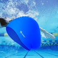 thumbnail image 4 of Silicone Long Hair Swim Hat High Elasticity Ear Protection Flexible Swimming Hat Blue, 4 of 7