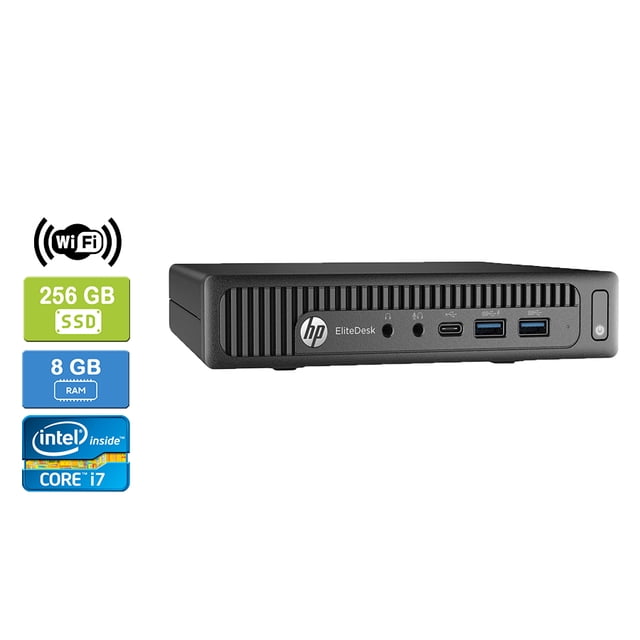 Remis à Neuf : HP 800 G2 Intel Core I7-6700T 8 Go 256 Go SSD Win 10 Pro Wi‐Fi UK&M