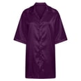 thumbnail image 4 of LOVZFMLL Robes pour Femmes Mini Robe Chemise en Satin Fendue Boutonnée Super Douce Confortable Pyjama Vêtements de Détente, 4 of 5