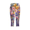 thumbnail image 5 of LSLJS Women's Summer High Waisted Flower Printing Capris Matching Slim Fitting Yoga Gym Pants, Yoga Pants Summer Clothes, 5 of 5