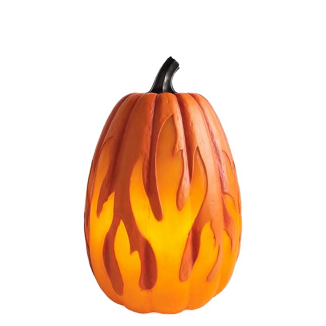 Gupgi Halloween Pumpkin Light, Resin Light Up Battery Operated 3D LED Lighted Pumpkin Lamp