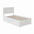 thumbnail image 4 of Madison Lit Plateforme en Bois Simple TG avec Pied de Lit et Tiroirs de Rangement, Blanc, 4 of 8