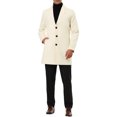 thumbnail image 2 of INSPIRE CHIC Manteau pour Homme à Revers Cranté, Simple Boutonnage, Poids Moyen, Manches Longues, Manteau, L Blanc, 2 of 7