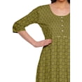 thumbnail image 3 of Moomaya Haut Indien Imprimé Robe Kurti Longue Tunique à Manches 3/4 Robes pour Femmes, 3 of 5