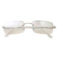 thumbnail image 1 of grinderPUNCH Rectangular rimless sunglasses small slim designer shades, 1 of 3