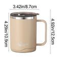 thumbnail image 2 of RKSTN coffee mug Stainless Steel Water Cup With Lid Double Layer Insulated Sealed Leakproof Office Vacuum Cup Coffee Cup Tea Cup 500ml Push Lid, 2 of 5