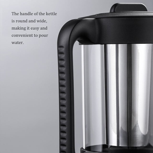 Infuseur à Thé Résistant à la Chaleur, Scellé, Réutilisable, Lavable, Antidérapant, Bouilloires en Acier Inoxydable PP Anticorrosion, Cafetière Domestique avec Poignée 1100 ml