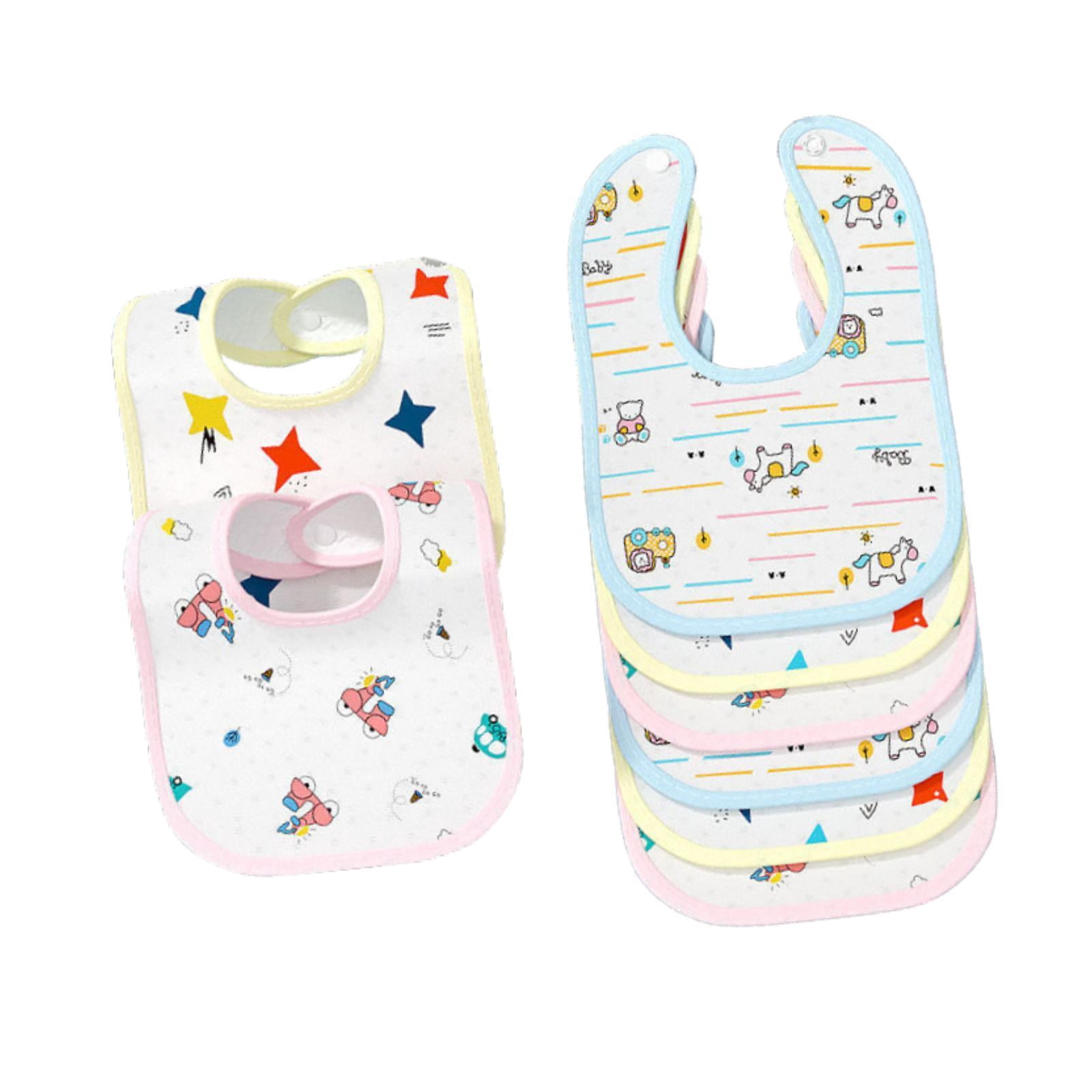 Lipstore 8 Pcs Bavoir pour Bébé Bandana Bavoir Anti-Bave Propre Lavable à la Machine Absorbant Léger