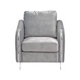 thumbnail image 3 of K-LIVING DAPHNE PLUSH VELVET CHAIR WITH CHROME LEGS IN GREY, 3 of 4