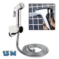 thumbnail image 3 of Luckyn Toilet Bidet Handheld Douche Bidet Chrome Jet Spray Muslim Hygienic Shower Kit,Silver, 3 of 10