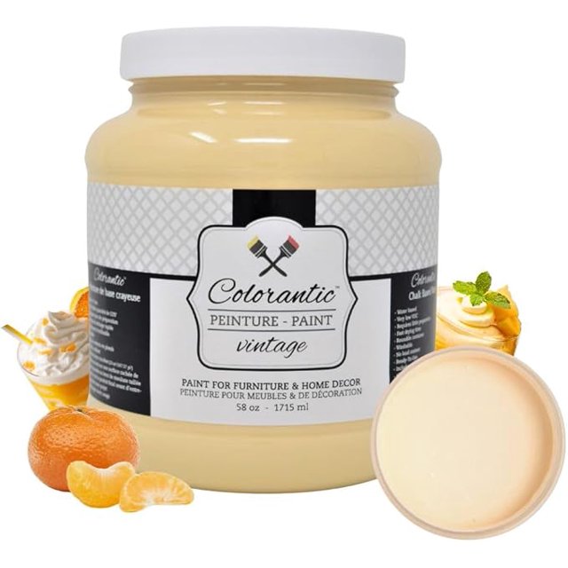 Colorantic / Peinture à la Craie à Base pour Meubles Bricolage - ORANGE - 58 oz