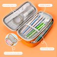 thumbnail image 3 of 1 Pcs Trousse à Crayons Fermeture Éclair avec Sac en Filet Intérieur Toile Grande Capacité Fournitures Scolaires, 3 of 10