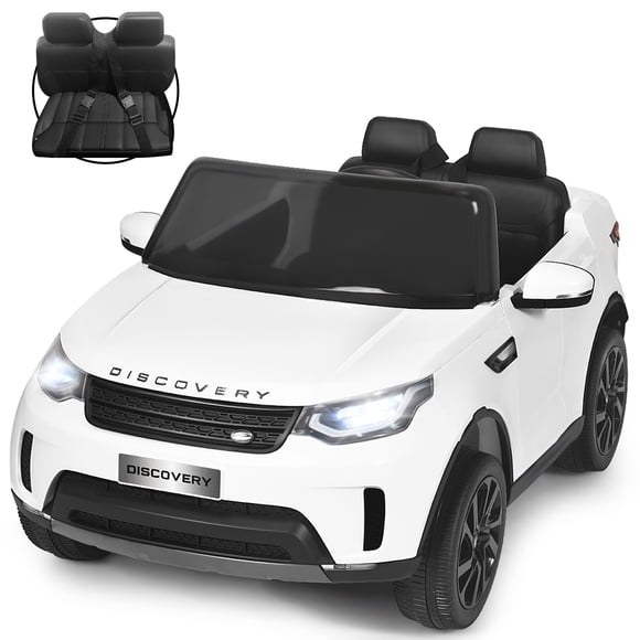 Costway 12V Licensed Land Rover Kid Ride On Car 2-Seater Electric Vehicle RC w/MP3 White