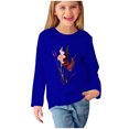 thumbnail image 2 of RXIRUCGD Chemises à Manches Longues pour Filles, Col Rond Mignon, Blouses Décontractées Élégantes (Bleu, Taille : 7 Ans), 2 of 5