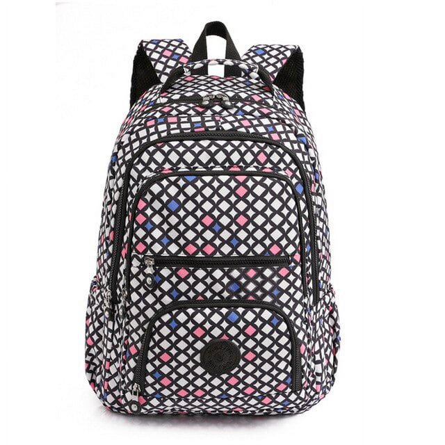 2022 New Multi Pockets College Students Backpacks Colorful Print Oxford Waterproof Travel Bags Large Capacity Laptop Rucksacks