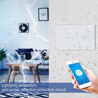 Interrupteur Tactile Wifi Intelligent 2 Gang Noir 3 Iotty, Interrupteurs Lumineux 1/2/3 Gang Intelligent Wifi Panneau Interrupteur Tactile Standard Us Télécommande App Contrôle Noir