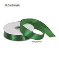 thumbnail image 2 of Unique Bargains 1 Inch 50 Yard Wide Satin Ribbon with Gold Edges Grosgrain Fabric Ribbon for Gift Wrapping, Dark Green, 2 of 7