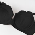 thumbnail image 4 of Plus Size Bras Women Full-Coverage Bra Feature V-Neck T-Shirt Bra Style W-1546 Black 34, 4 of 6
