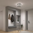 thumbnail image 2 of Artika Orbia Modern LED Flush Mount Ceiling Light Fixture, Chrome, 2 of 11