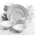 thumbnail image 1 of Gibson Home Noble Court 30 Piece Dinnerware Set, Service for 6, White, Fine Ceramic, 1 of 5