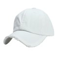 thumbnail image 1 of Unisex Casual Denim Hole Splice Hat Adjustable Washed Baseball Cap, 1 of 1