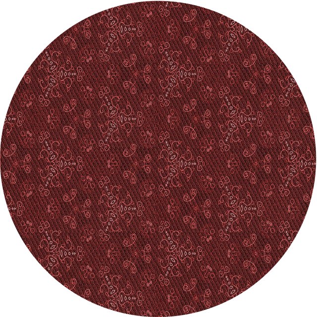 Ahgly Company Tapis Rond Lavable en Machine Intérieur Transitionnel Rouge Bordeaux, 7 Pieds Rond