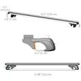 thumbnail image 3 of HOMCOM 165lbs Roof Top Rack 2 PC Aluminum Cross Bars Lockable Adjustable, 3 of 10