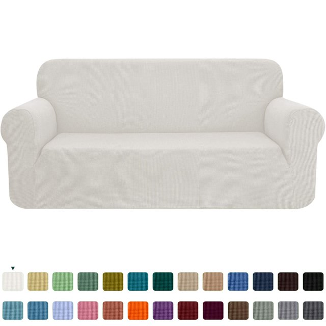 CHUN YI 1-Piece Checks Stretch Sofa Cover Slipcover Couch Cover