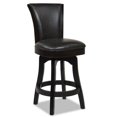 thumbnail image 1 of Henry 27" Armless Swivel Counter Height Bar Stool Vintage Brown Faux Leather, 1 of 17