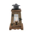 thumbnail image 1 of Gerson 10" Brown and Black LED Lighted Trapezoid Hanging Indoor Lantern, 1 of 4