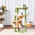 thumbnail image 2 of Cat Tree es Tower Condo with Scratching Post Cat Tower for Indoor Cats Fully Wrapped Sisal Pole Soft Platform Baskets and Dangling Toy Light HCTSW, 2 of 9
