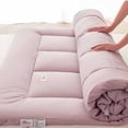 thumbnail image 4 of SLYNSHome Liquidation Protège-Matelas Format Simple Dessus Coussin Respirant Surmatelas 70x79x1.2 Pouces Housse de Matelas - Violet, 4 of 8