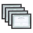 thumbnail image 1 of DesignOvation Gallery 8.5x11 Black Wood Document Picture Frame, Set of 4, 1 of 5