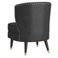 thumbnail image 3 of Modern Faux Leather Accent Chair in Grey, 3 of 7