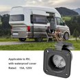thumbnail image 2 of High-Quality 125250V 15 Amp Flanged Power Inlet Receptacle RV Plug for, 2 of 9