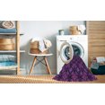 thumbnail image 2 of Ahgly Company Tapis d'Intérieur Lavable en Machine Carré Transitionnel Violet Orchidée Foncé, 6 Pieds Carré, 2 of 7