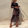 thumbnail image 4 of Long Sleeve Tie-Dye Print Long Dress for Women‘s Fall, 4 of 8