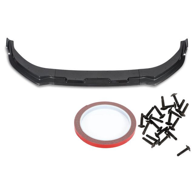 Front Bumper Lip, Scratch Protection Stylish Decoration Carbon Fiber Style Personalized Lower Bumper Spoiler For Car