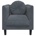 thumbnail image 2 of vidaXL Sofa Chair with Cushion Dark Grey Velvet, 2 of 5
