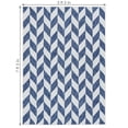 thumbnail image 3 of Sunnydaze Tapis de Patio Extérieur à Affinité Géométrique en Bleu Acier - 5 Pi x 7 Pi, 3 of 7