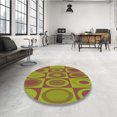 thumbnail image 4 of Ahgly Company Tapis d'Intérieur Lavable en Machine Carré Vert Pistache Transitionnel, 3 Pieds Carré, 4 of 7