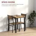 thumbnail image 4 of HOMCOM Ensemble de Table à Manger pour 2, Table de Cuisine Carrée et Chaises Brun Rustique, 4 of 10