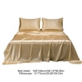 thumbnail image 3 of Soft Solid Matte Satin Hotel Silk Bed Sheet Pillowcase Twin Size, 3 of 6