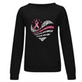 thumbnail image 4 of Liquidation à 50 % Chandail Surdimensionné pour Femmes 2023 Mode Décontractée Imprimé Col Rond Ample Manches Longues T-shirt Hauts Blouse Chandails Sans Capuche, 4 of 4