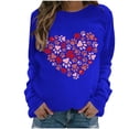 thumbnail image 2 of Styesk Chandails à Manches Longues pour Femmes, Imprimé de Cœur, Hauts de Sortie, T-Shirts Confortables et Doux à Col Rond, Chandail à Enfiler, Mode, Ample, Léger, Chandail en Molleton, Graphique de la Saint-Valentin, Hauts Décontractés, 2 of 3