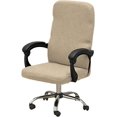 thumbnail image 1 of Office Chair Covers,Stretch Thick Computer Rotating Chair Cover with Zipper,for Office Desk Computer Chair Four Seasons(Camel Brown,M), 1 of 5